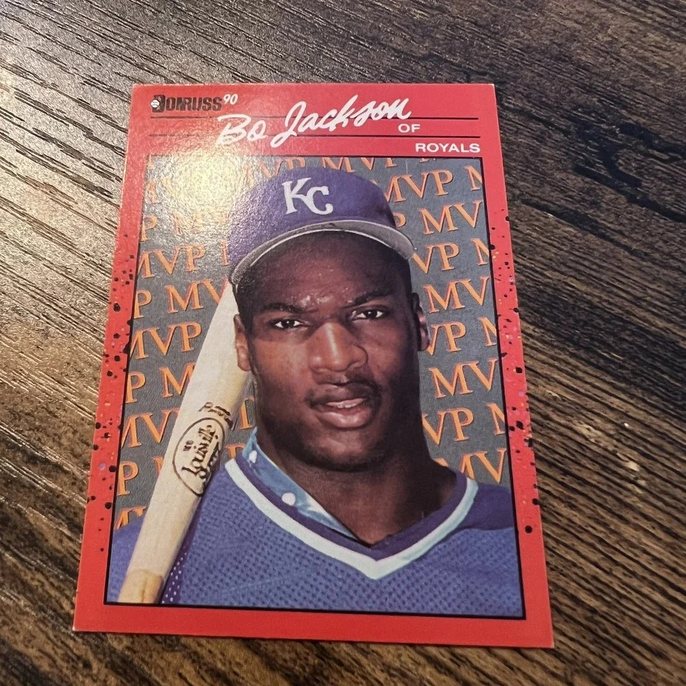 1990 Donruss Bo Jackson MVP #BC-1 ERROR Card No Period after Inc - Royals